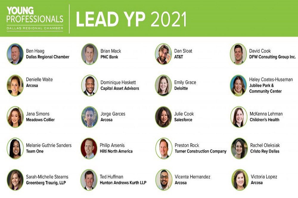 DALLAS REGIONAL CHAMBER: Congratulations to the leas YP Class of 2021
