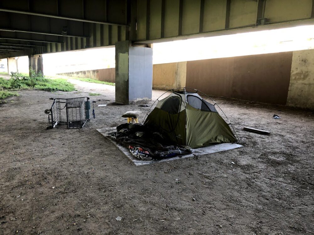 Homeless Living Under Dallas Interstate