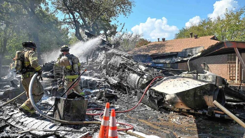 US Navy Jet Crashes in Lake Worth Neighborhood after Pilots Eject