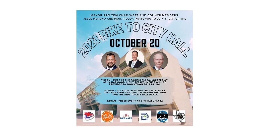 Bike to City Hall Event on October 20th