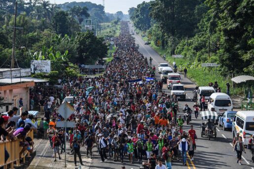 Massive Migrant Caravan Enters Mexico Heading North
