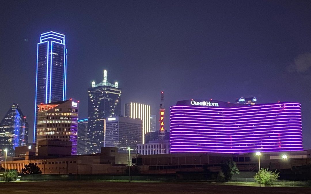 Downtown Glows Purple for Special Celebration