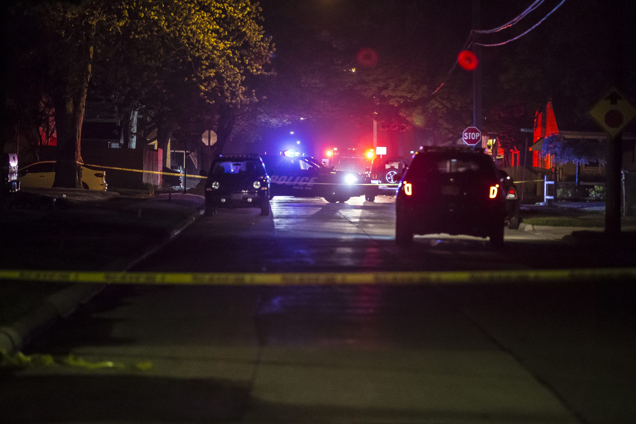 The scene of a Police shooting in Royal Oak, MI May 14th 2018