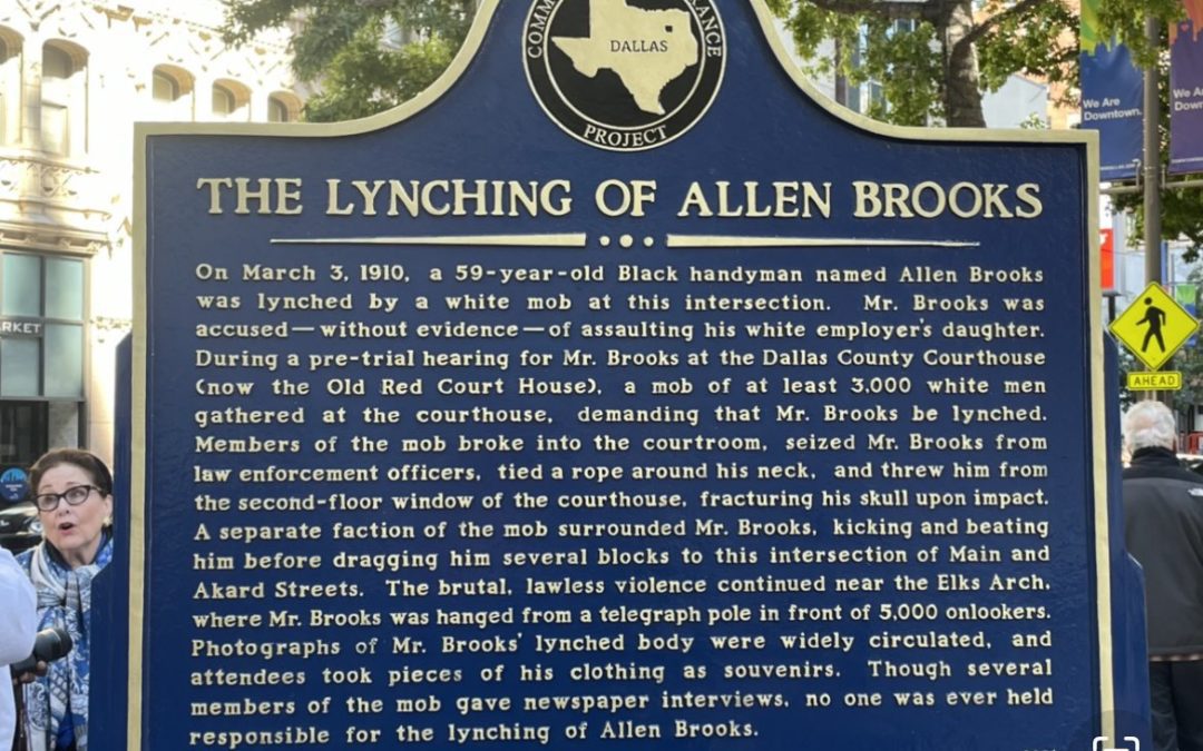 Memorial Plaque Remembers Man Lynched More Than 100 Years Ago