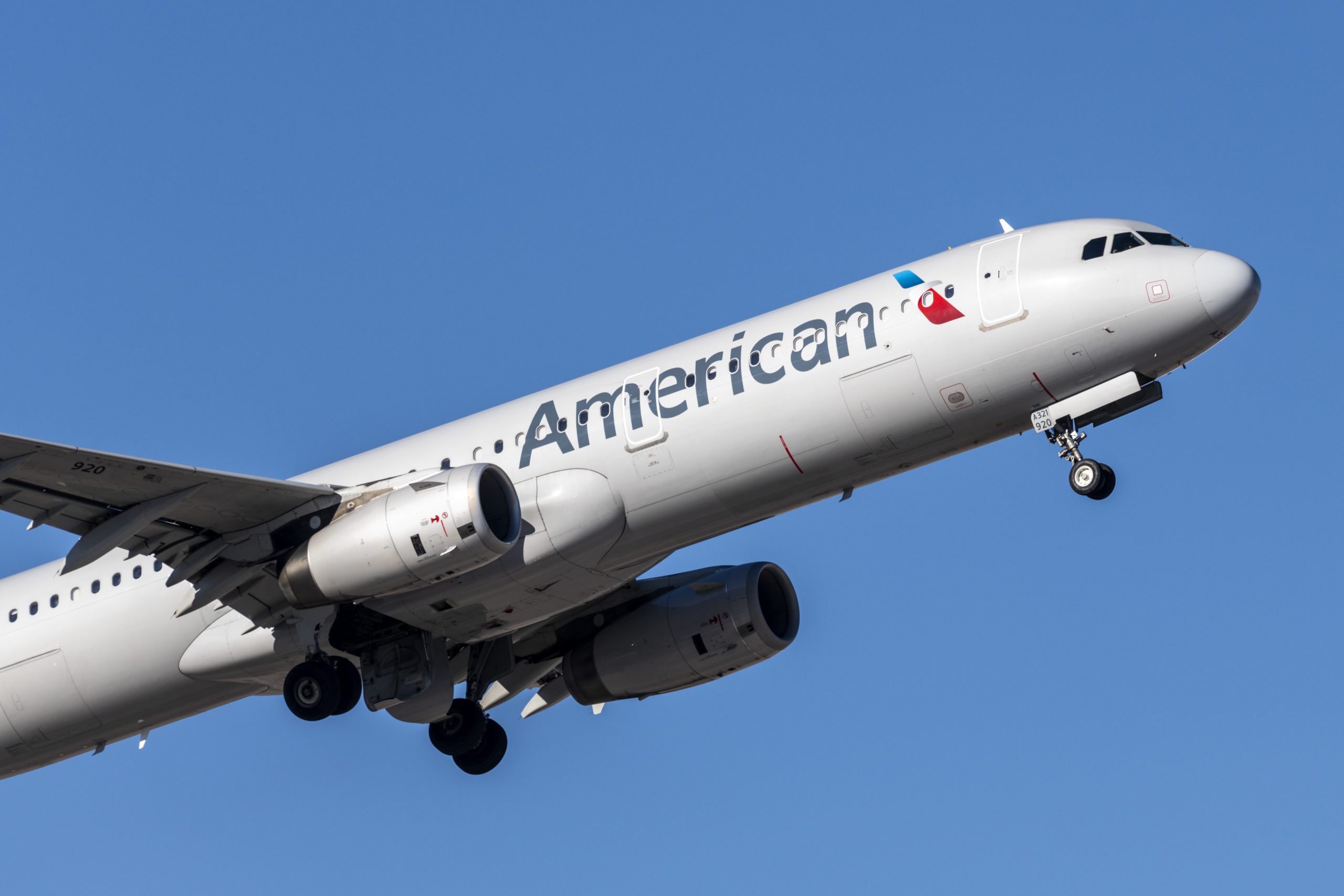 American Airlines prepares to land in Las Vegas, Nevada.