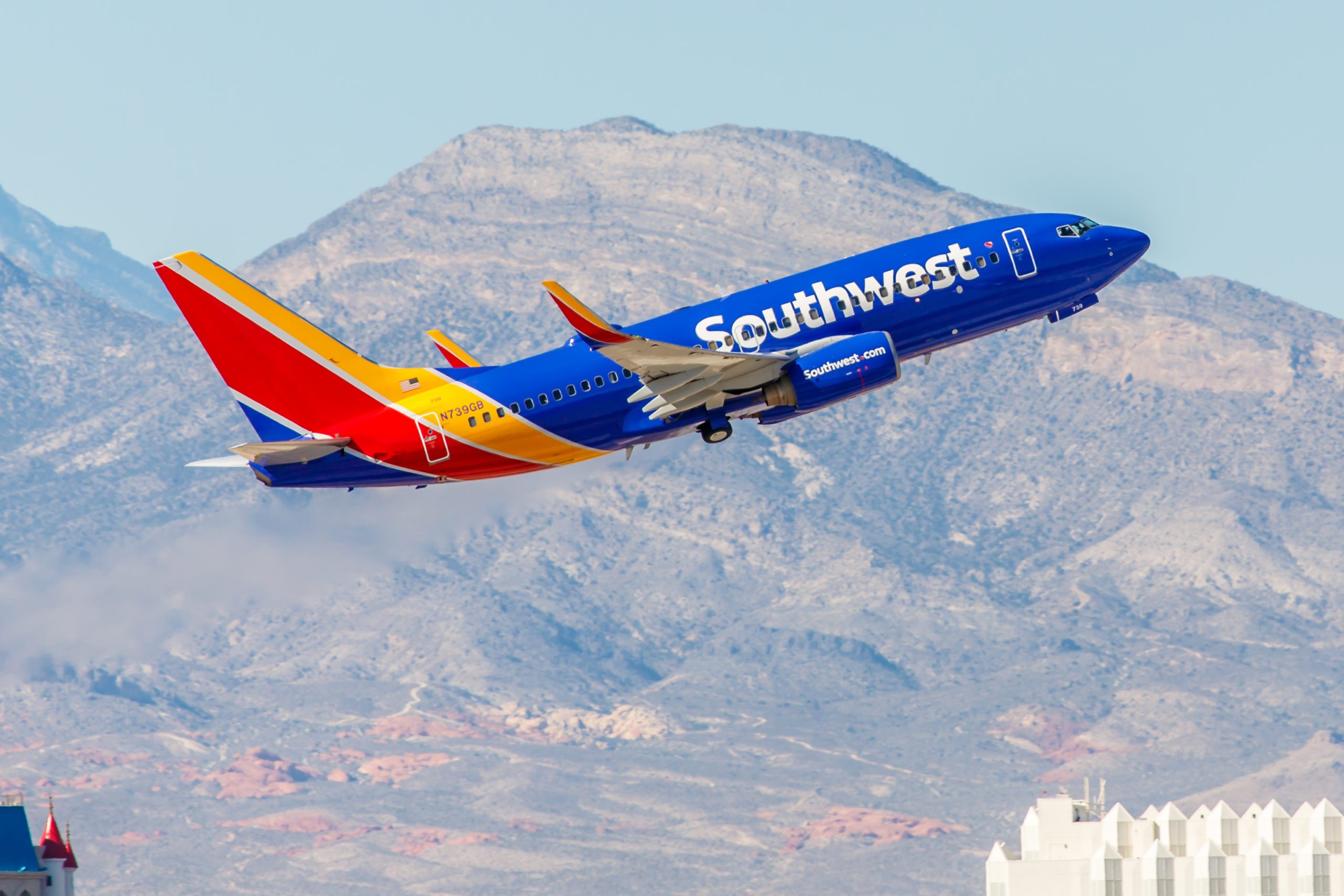 Boeing 737 Southwest Airlines despega del Aeropuerto Internacional McCarran
