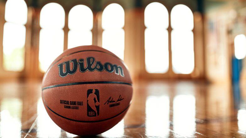 Wilson official game ball of the NBA