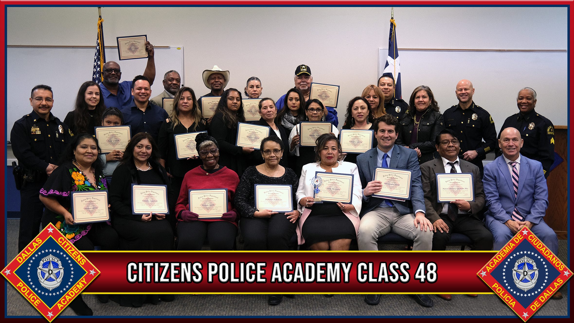 The Police Citizen's Academy Class which graduated in December 2021.
