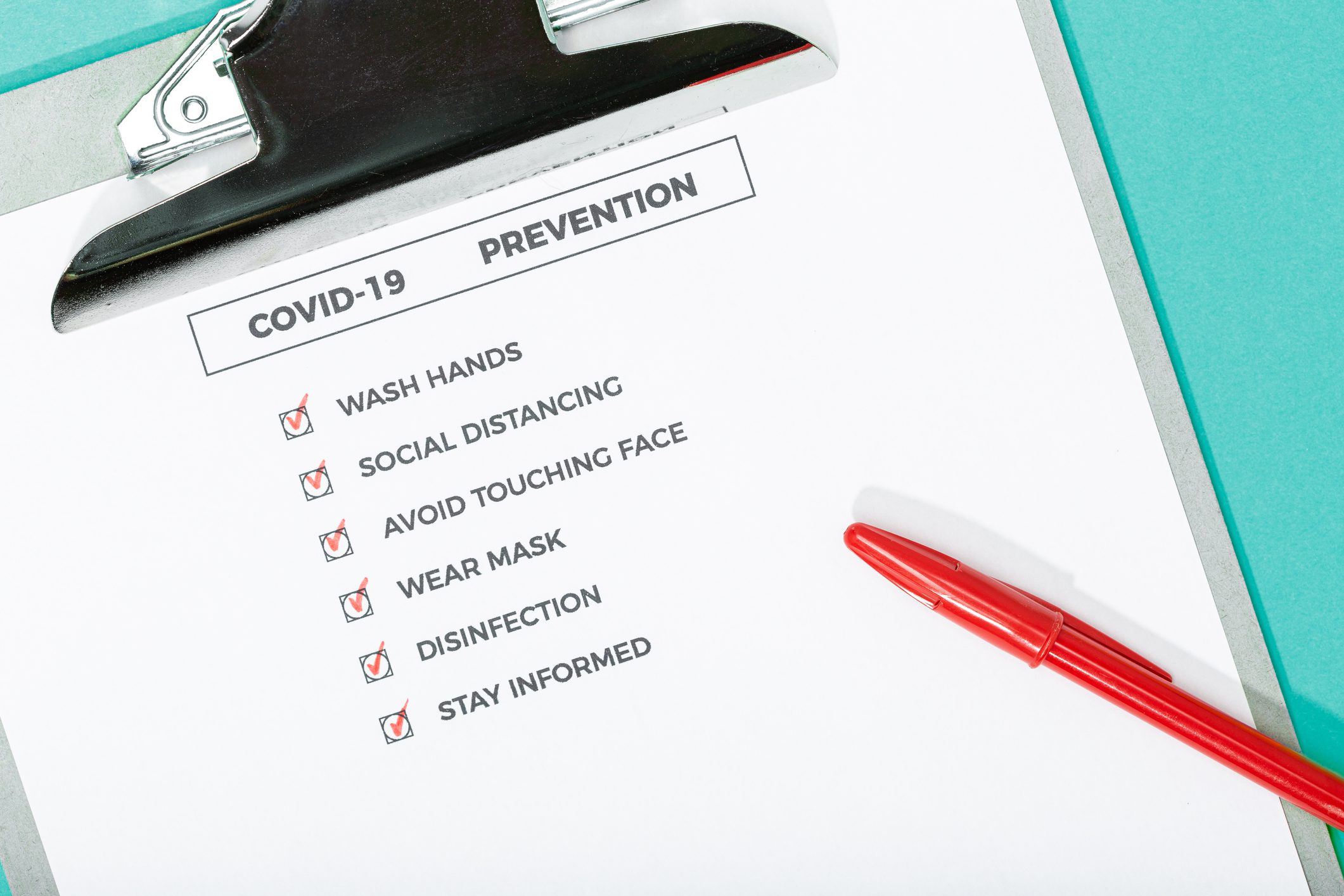 Coronavirus advices or prevention concept