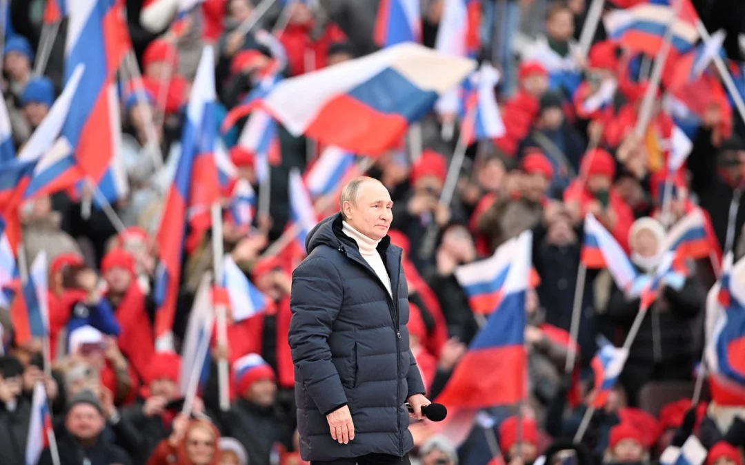 Putin Holds Rally in Moscow Stadium