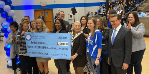 Teacher for Local District Wins Milken Educator Award and $25,000