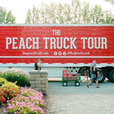 Peach Truck tour bus