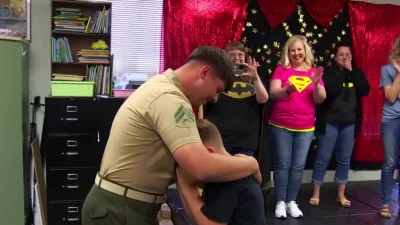 U.S. Marine Reunites with Brother After Three Years