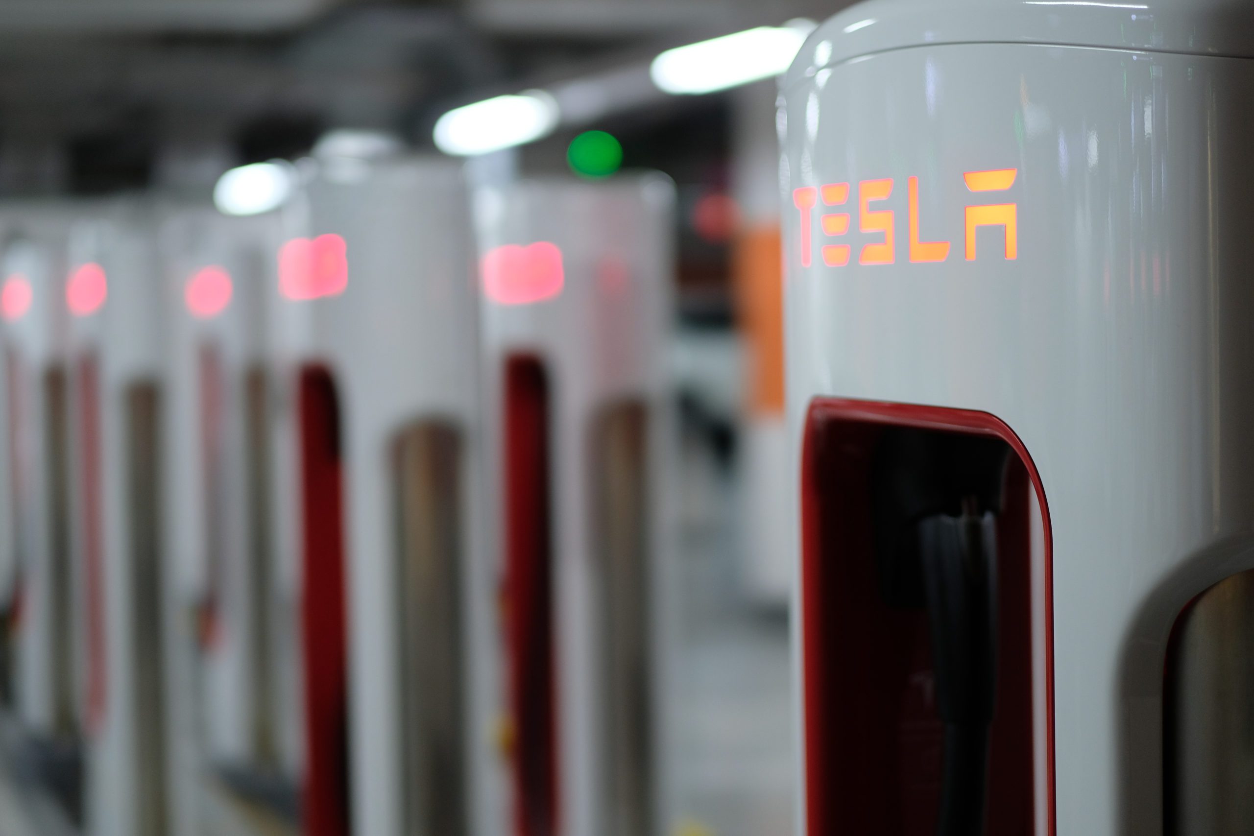 Tesla's charging piles in Shanghai