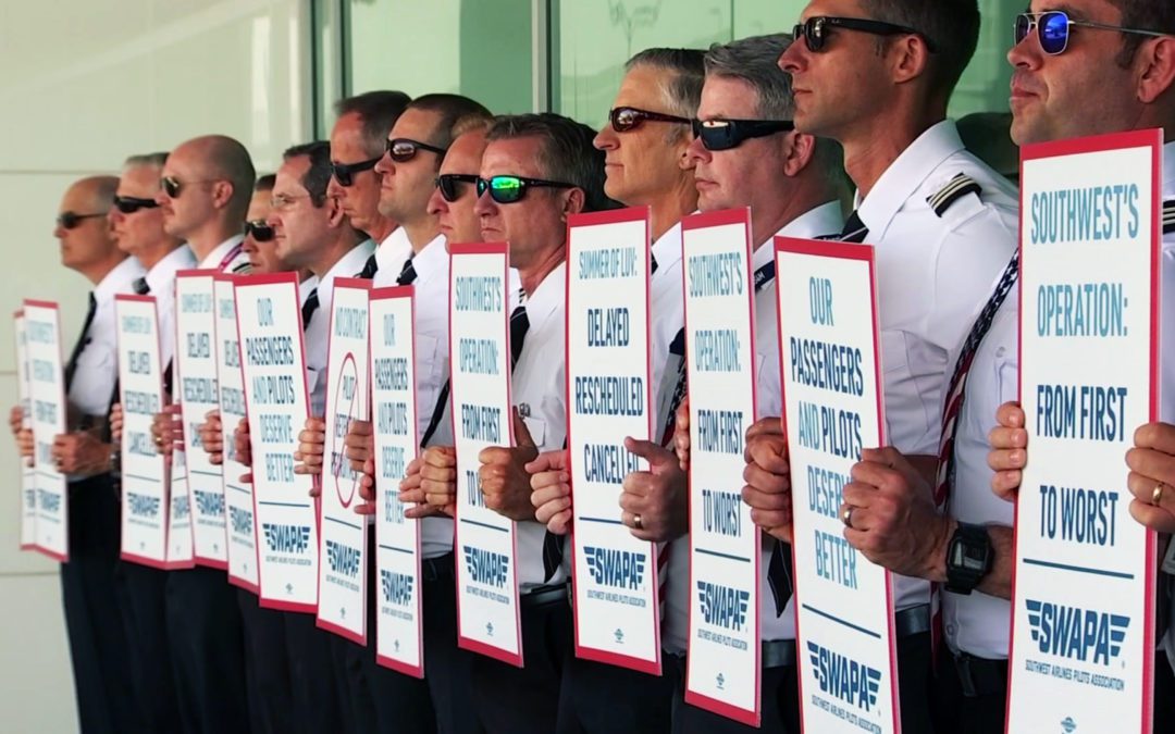 Southwest Pilots Stage History’s Largest Airline Picket