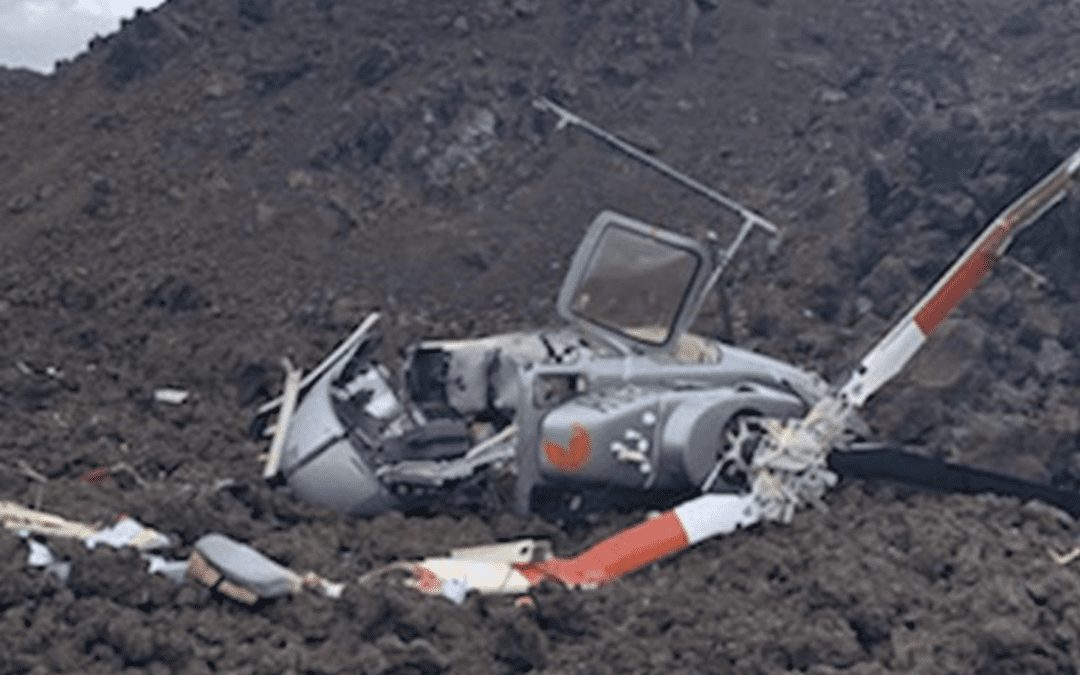 Accidente de helicóptero en campo de lava de Hawái no tiene víctimas fatales