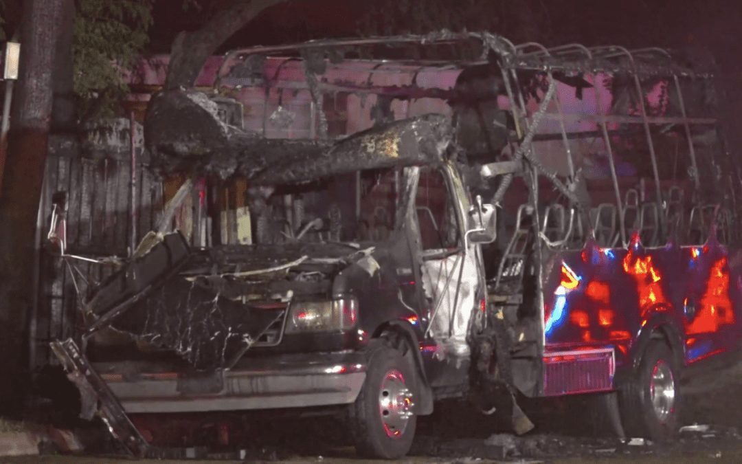 Party Bus Goes Up in Flames in Dallas