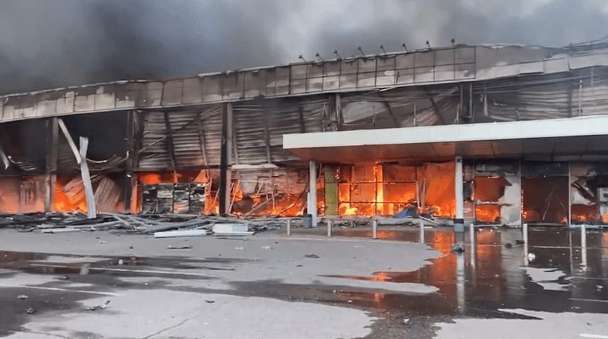Kyiv Shopping Mall on Fire