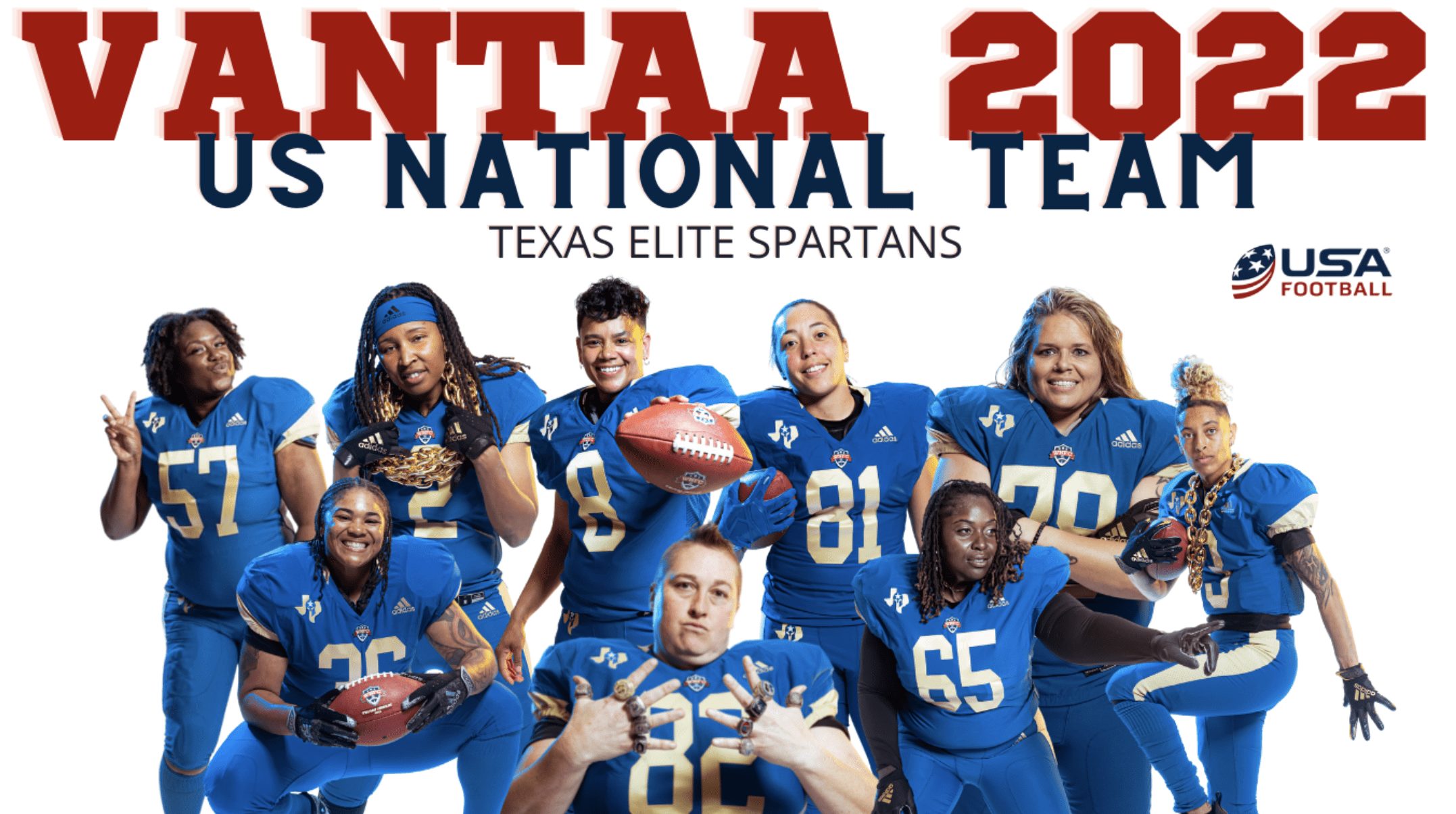 Nine Texas Elite Spartans to Play for Women's National Tackle Football Team