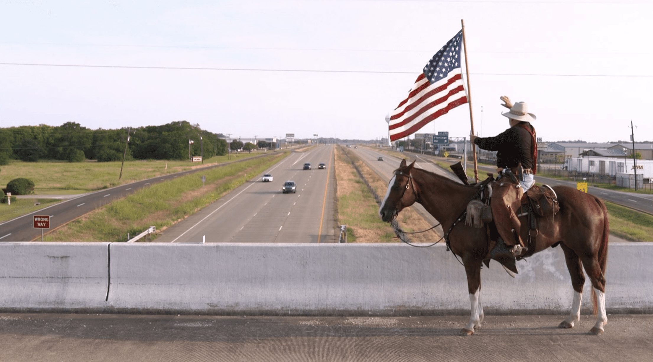 Ellis County Cowboy Spreads Happiness on the Highway