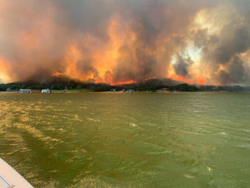 Sunlight Magnified by Glass Bottles Starts Local Fire