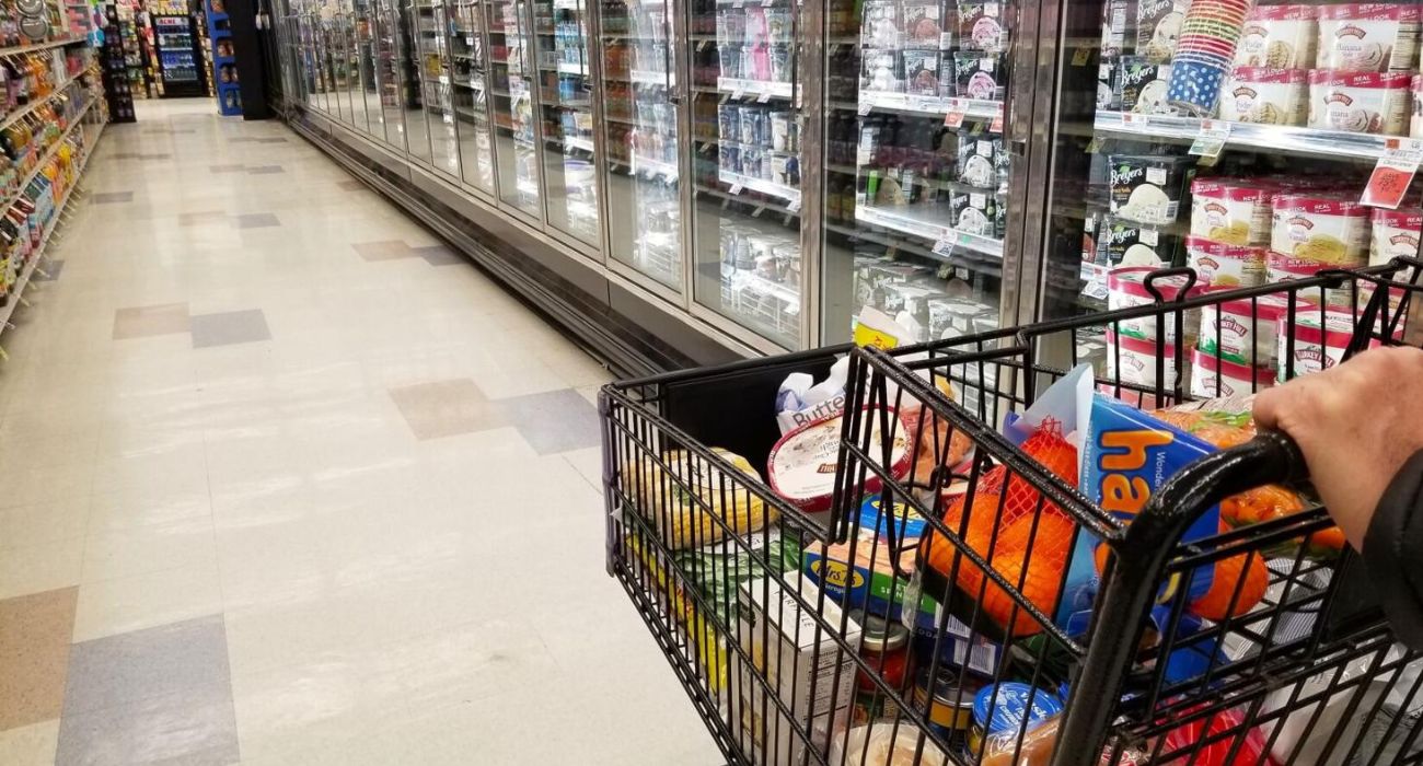 cart of groceries