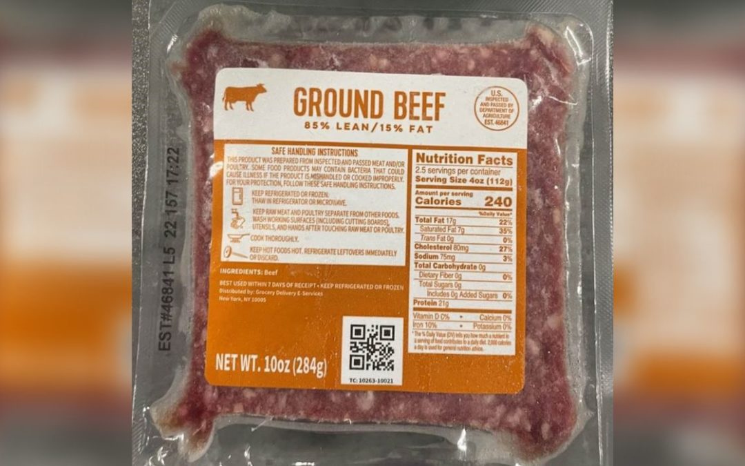 USDA Issues Health Alert for Ground Beef