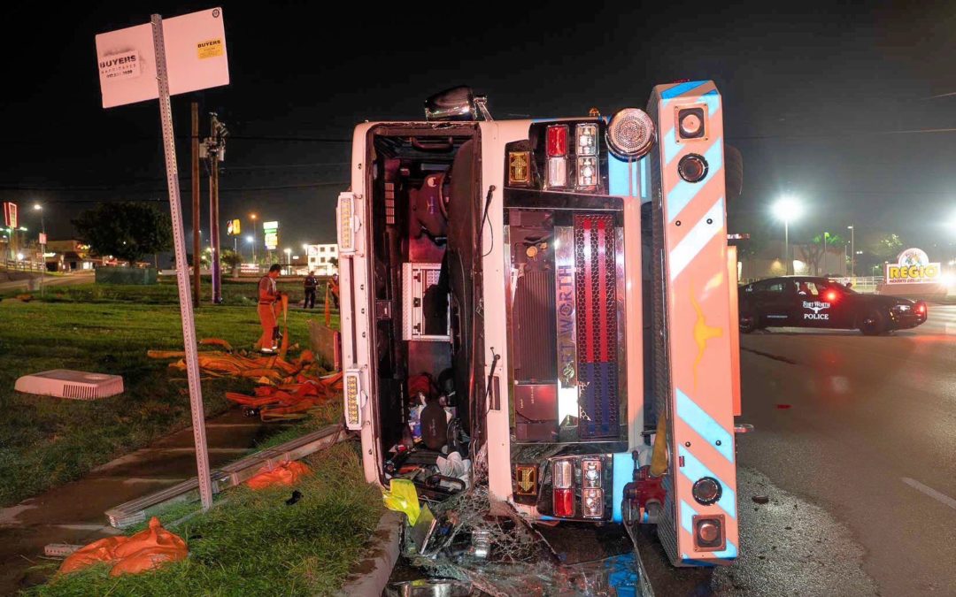 Fort Worth Fire Truck in Rollover Accident