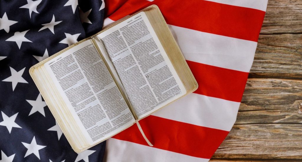 American flag and Bible