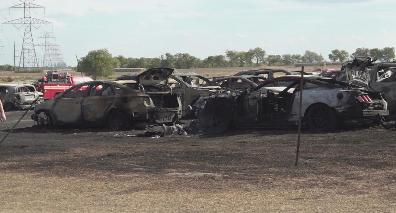Pumpkin Patch Farm Fire Burns 73 Vehicles