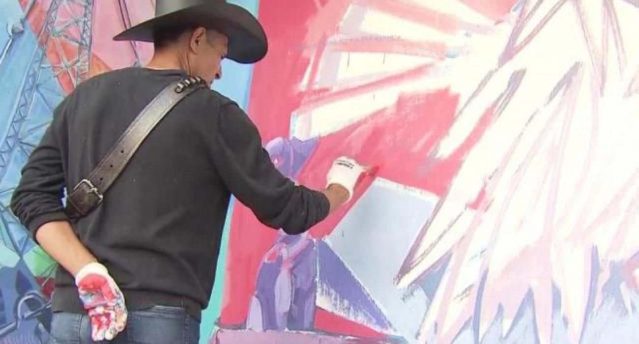 Dallas Artist's Mural Honors North Carolina Shooting Victims