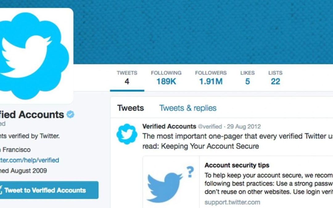 Twitter renovará el proceso de verificación de usuarios