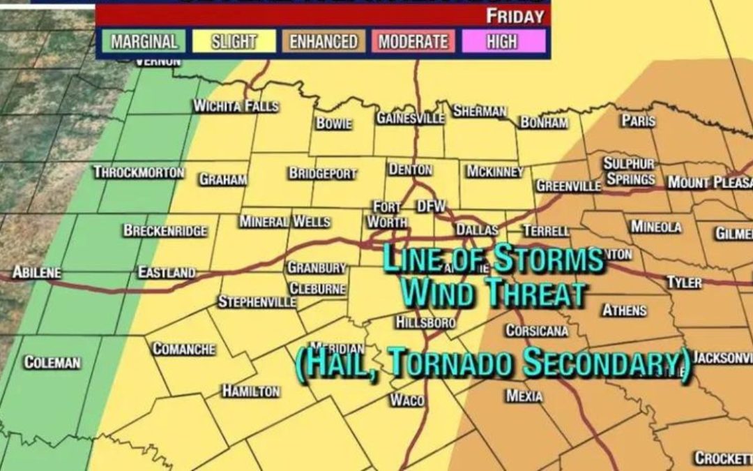 Severe Storms to Hit North Texas Friday
