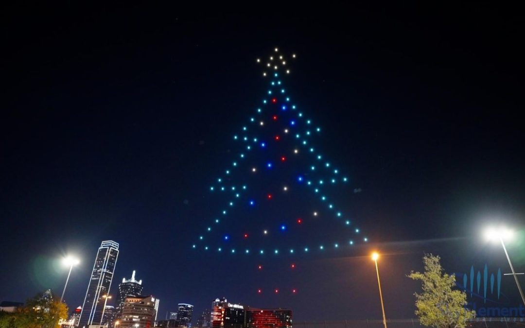 Espectáculo de luces navideñas con drones rompe récord