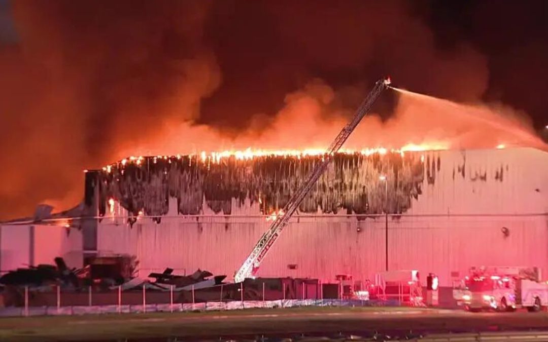 Abandoned Warehouse Catches Fire