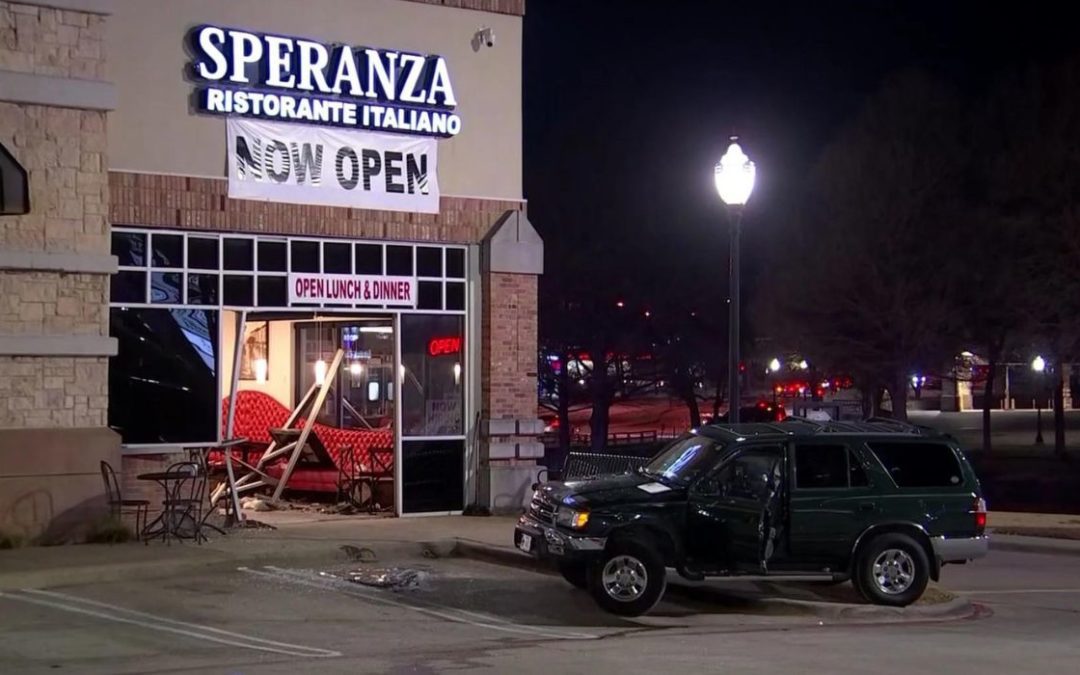 SUV Crashes into Dallas Restaurant