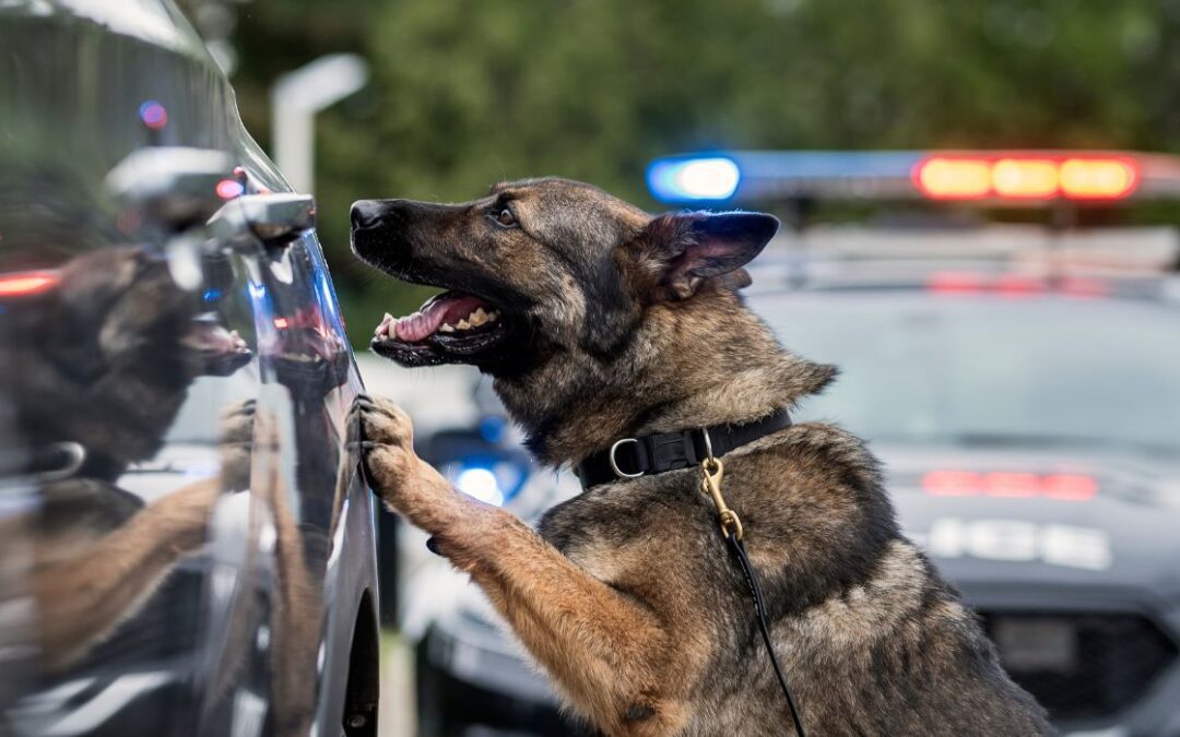 K-9 Officer Sniffs Out Drugs at Traffic Stop