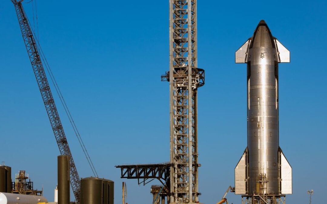 SpaceX Rocket Leaves Crater on Launch Pad