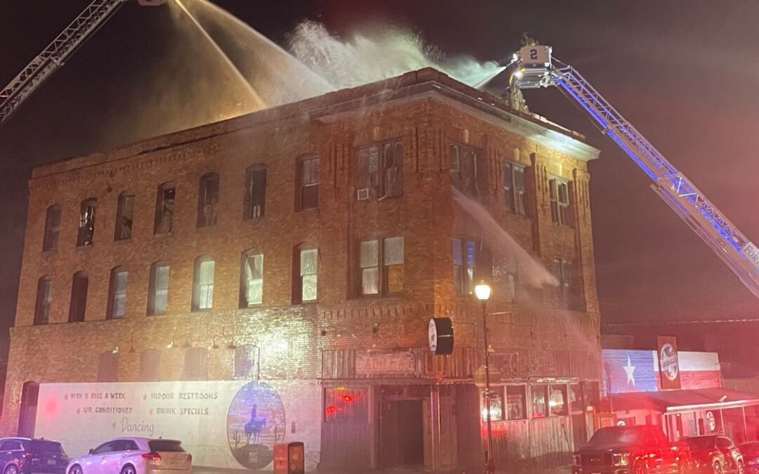 Historic Cowtown Building Catches Fire