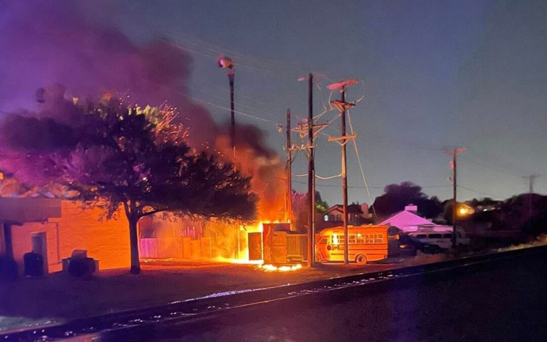 Fire Breaks Out Behind Local Fire Station