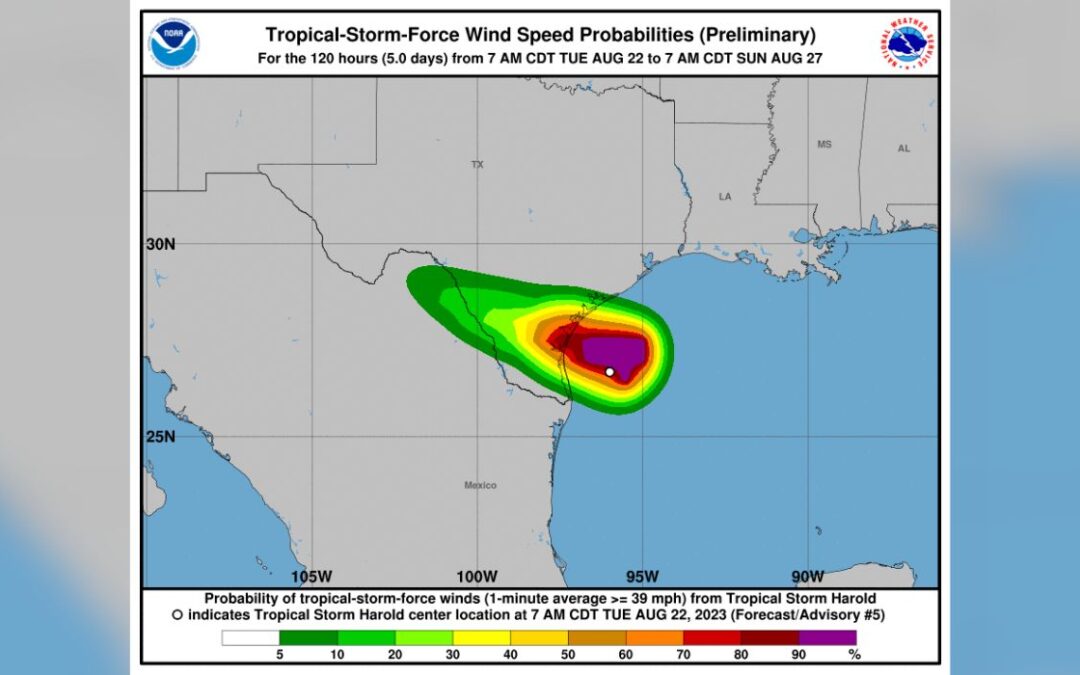 Tropical Storm Harold Hits Texas