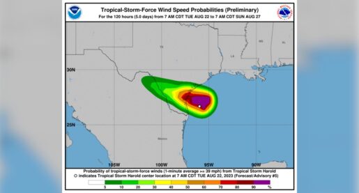 Tropical Storm Harold Hits Texas