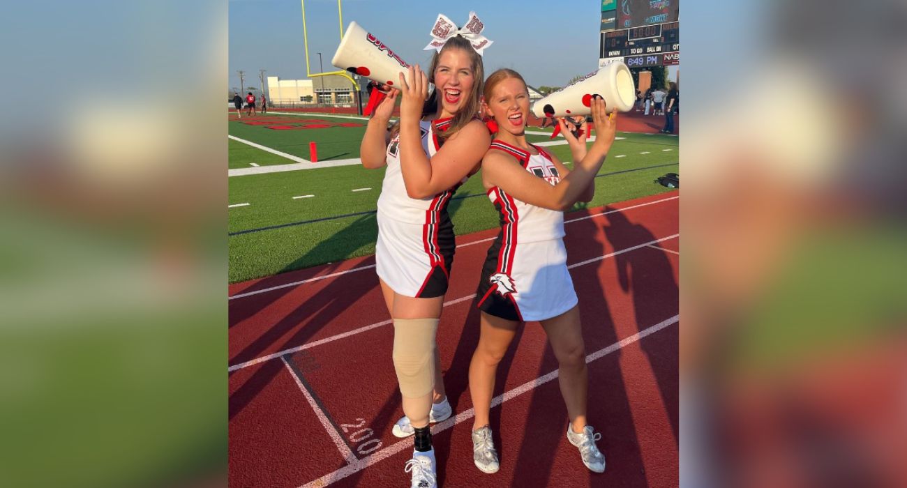 Brooke Walker and a fellow cheerleader