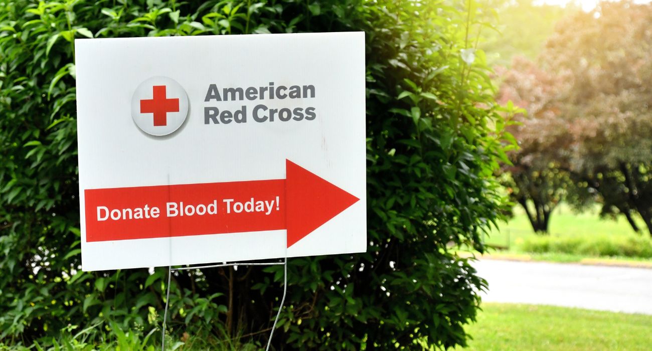 American Red Cross Blood Donation Sign