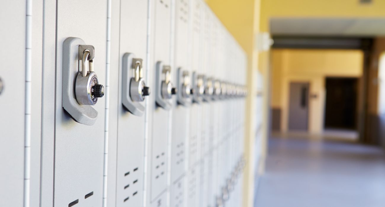 Lockers in hall