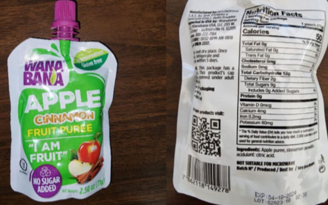 Fruit Pouches Recalled for Lead Contamination