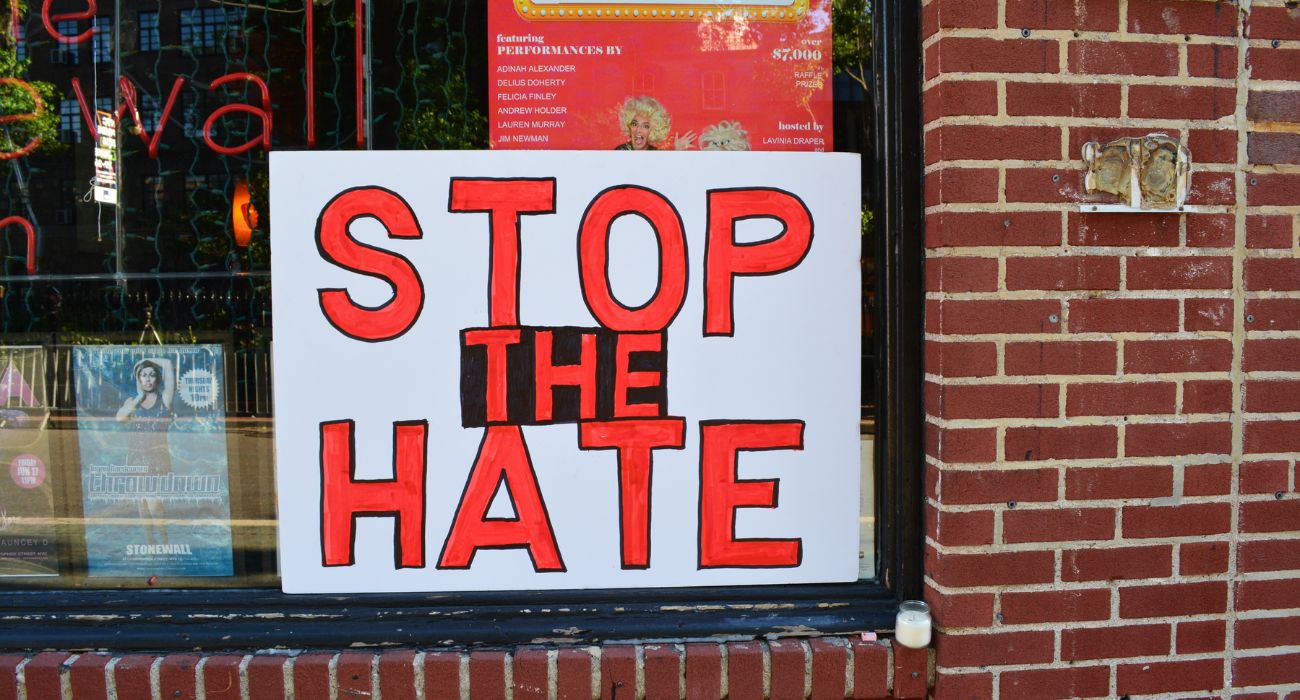 Stop The Hate Sign