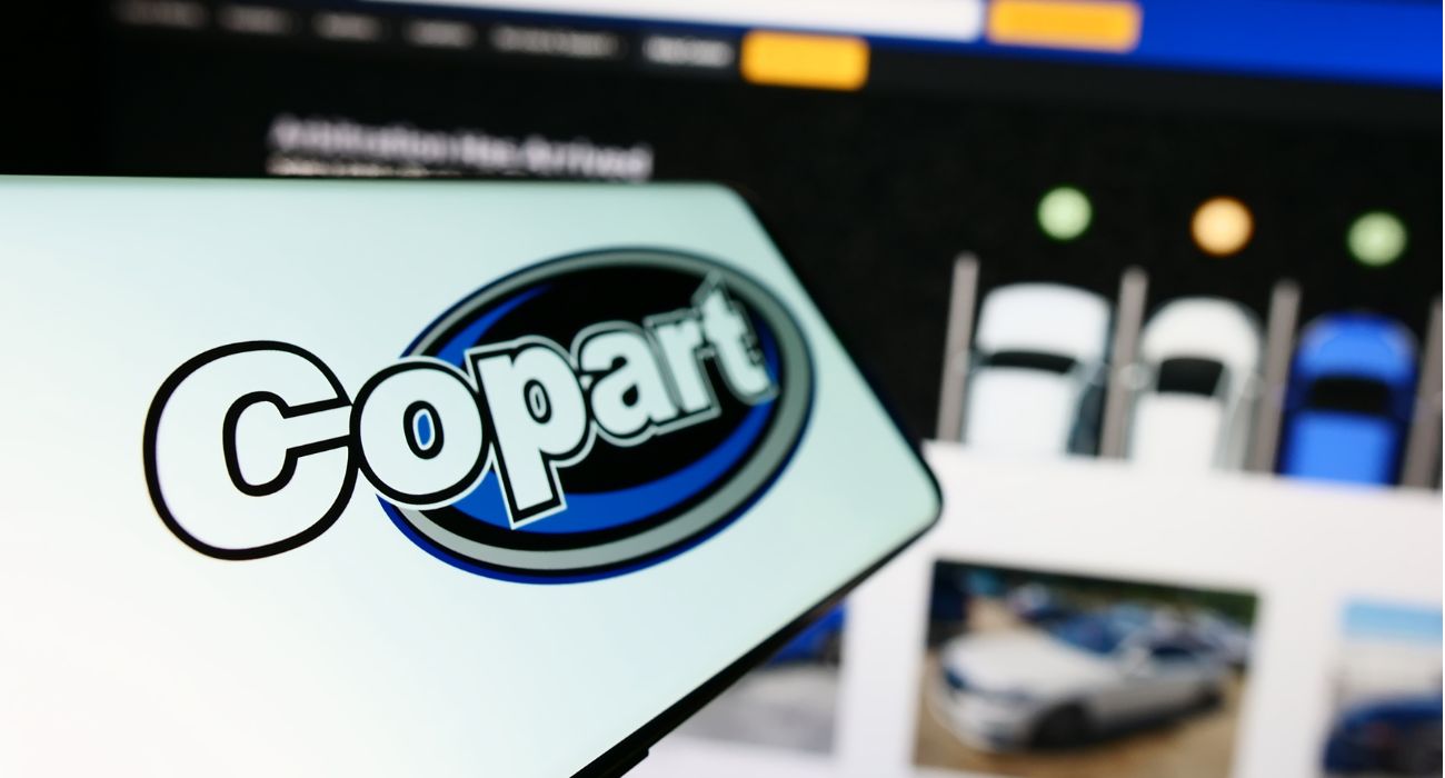 Cellphone with Copart logo