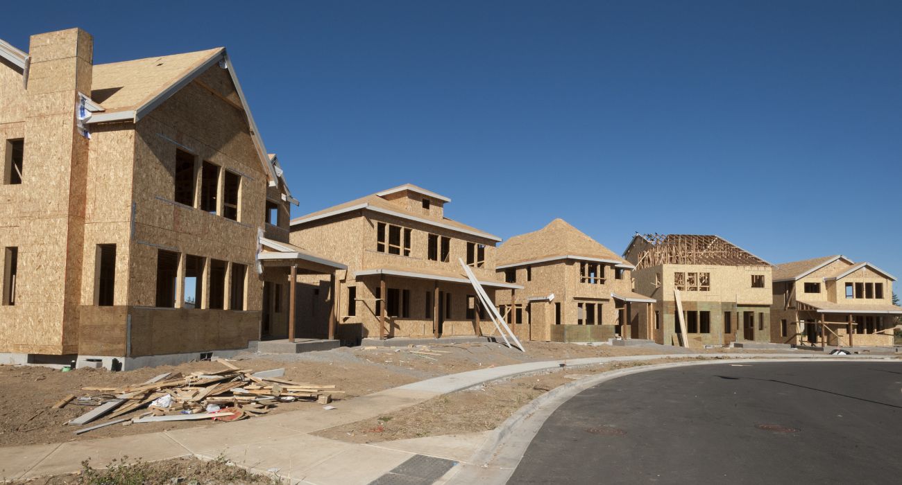 Homes under construction
