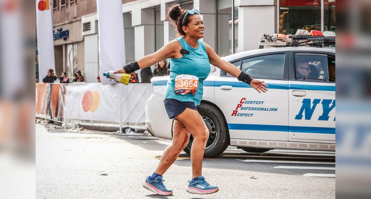 Felicitas Perez runs in the New York City Marathon